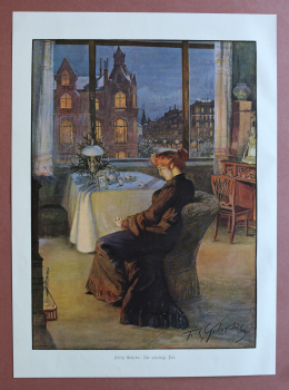 Kunst Druck Fritz Gehrke 1890-1900 Der schuldige Teil
